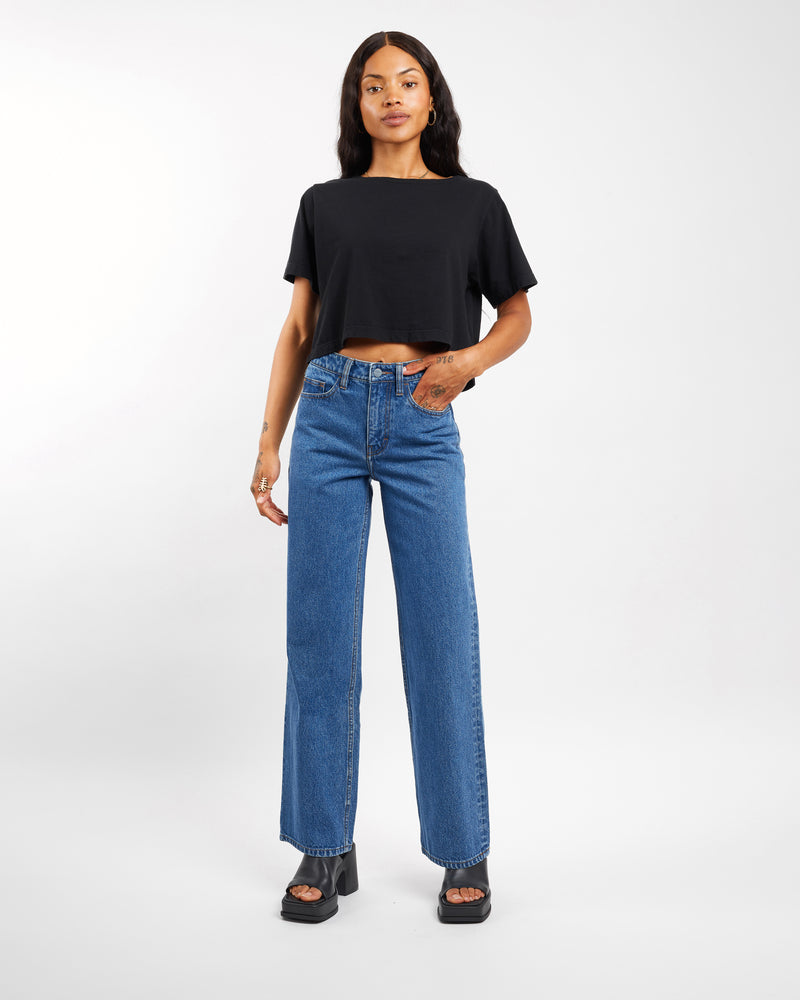 Fit Archive: Wide leg jeans in organic mid vintage