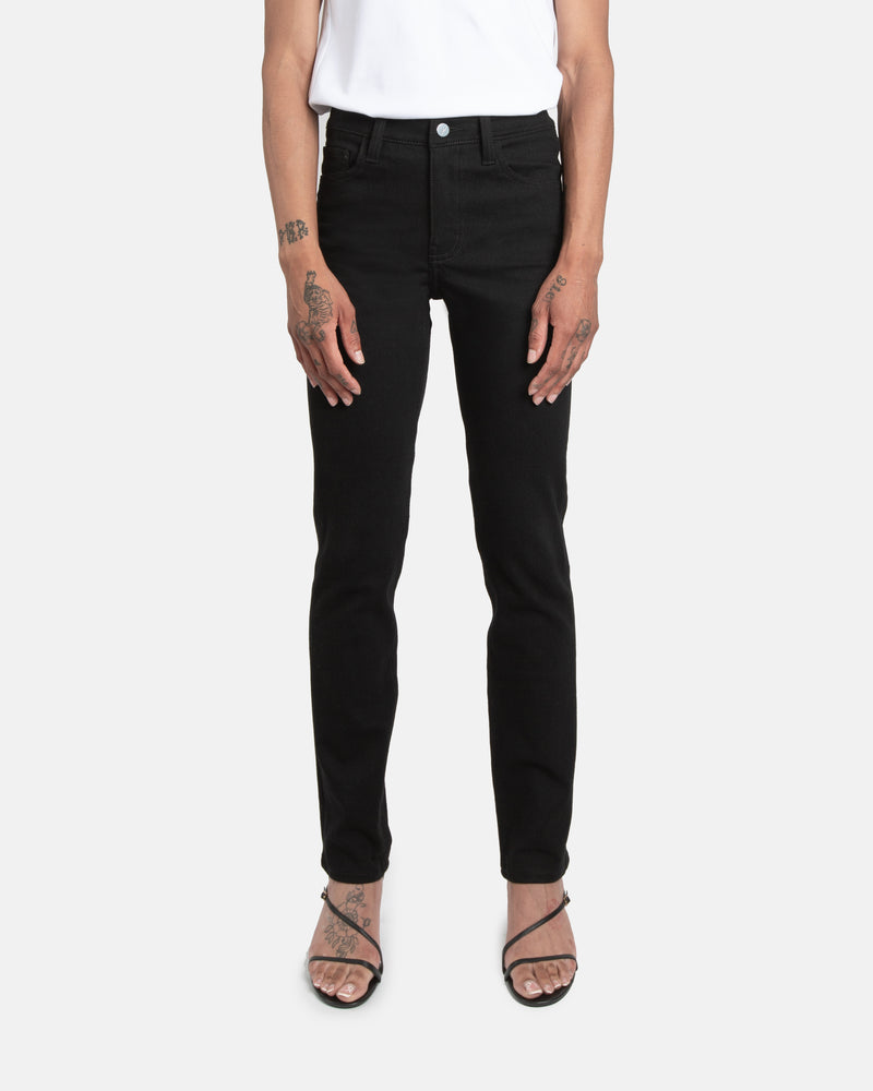 Slim straight fit jeans in graphite black