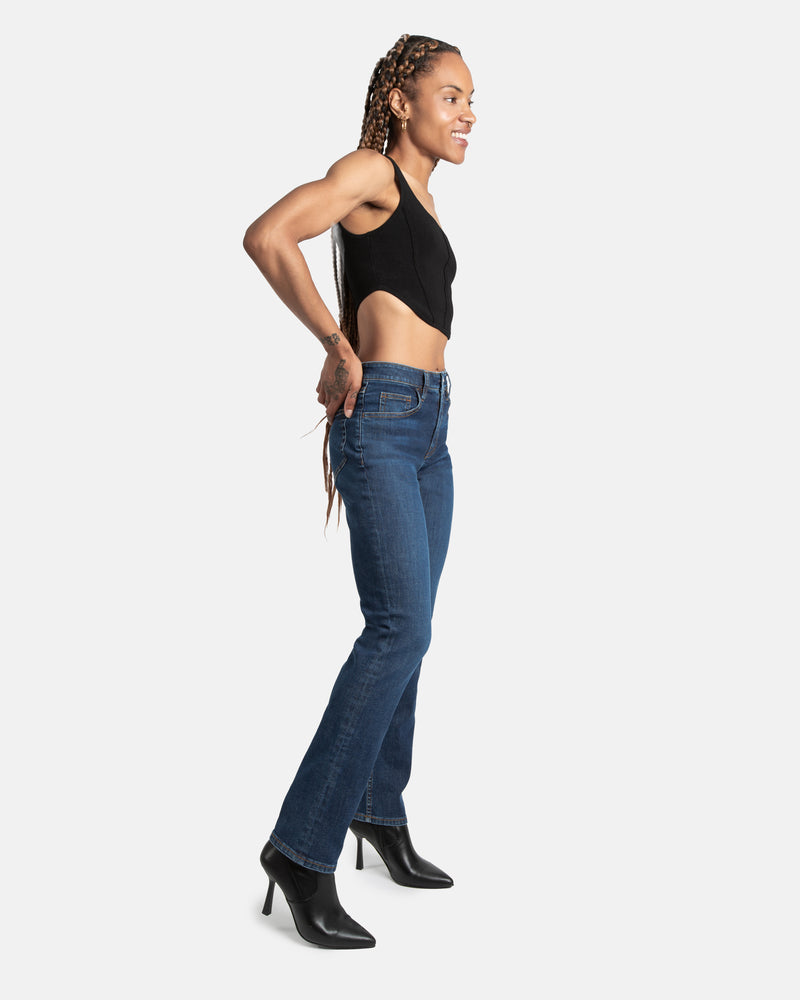 Fit Archive: Slim straight fit jeans in mid blue