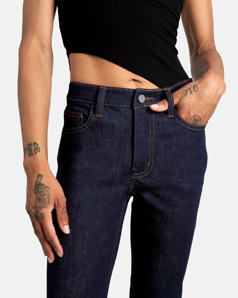 Slim straight fit jeans in space blue