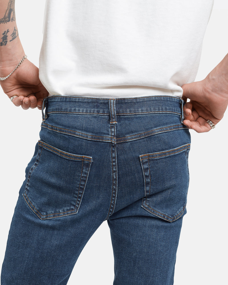 Slim fit jeans in mid blue