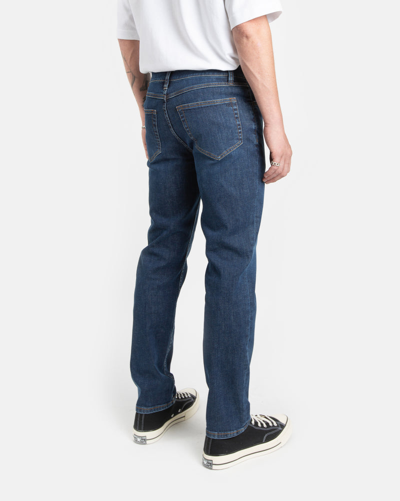 Tapered fit jeans in mid blue