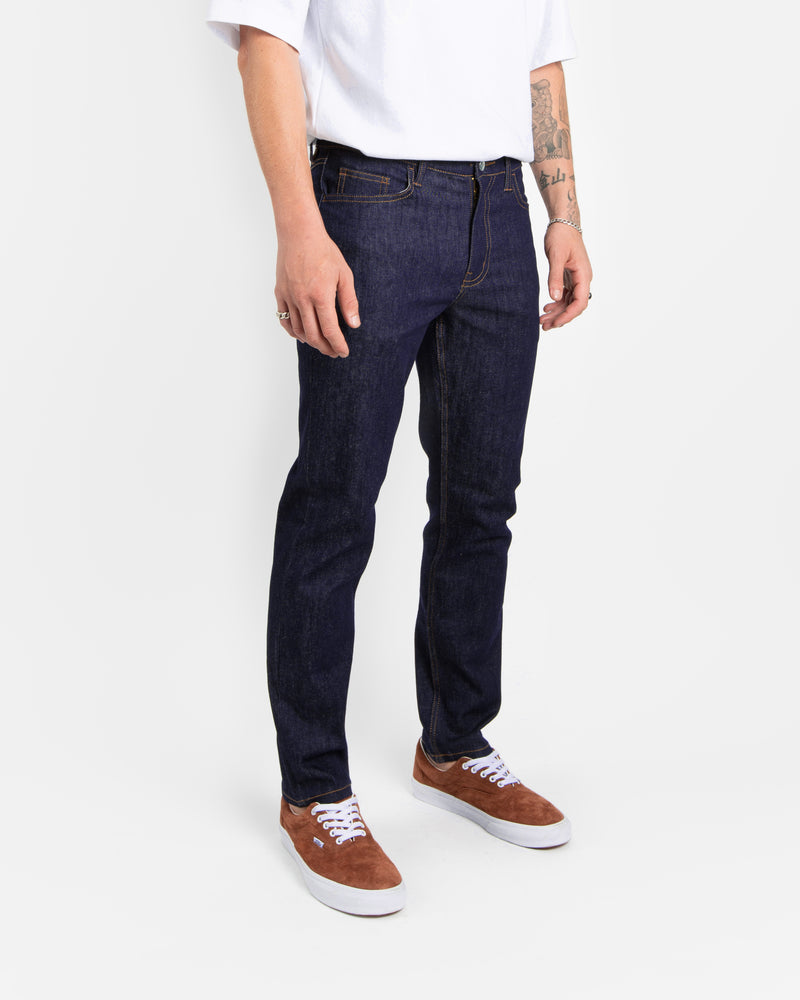 Tapered fit jeans in space blue