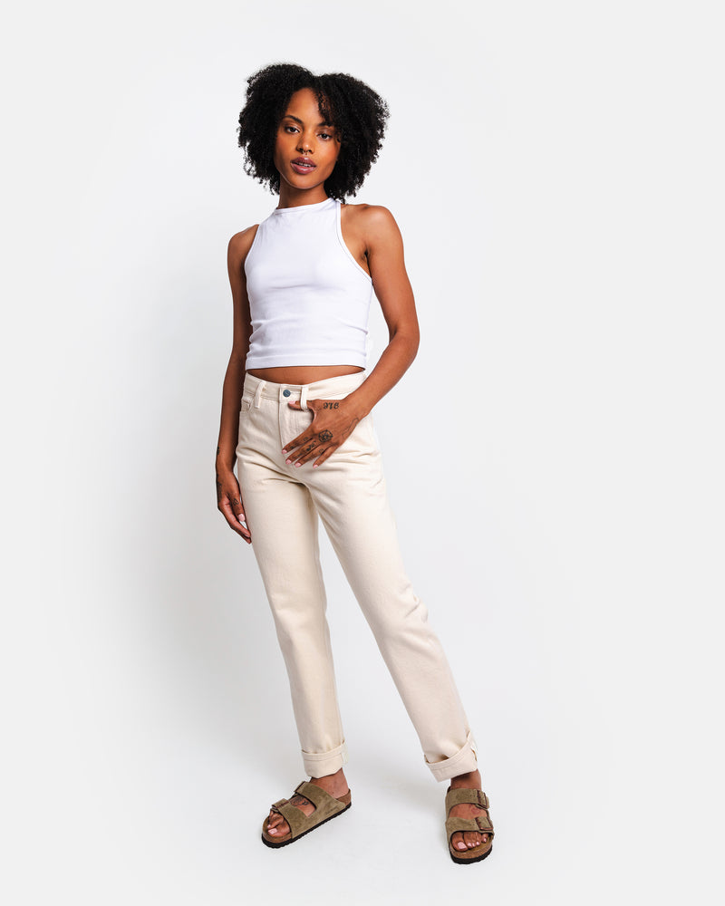 Classic straight fit jeans in natural