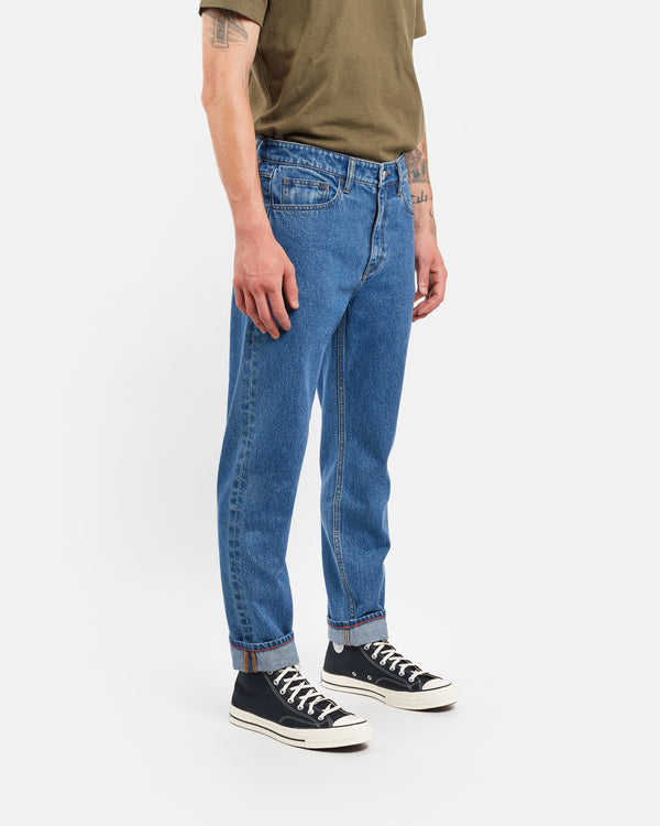 Relaxed tapered fit jeans in organic mid vintage