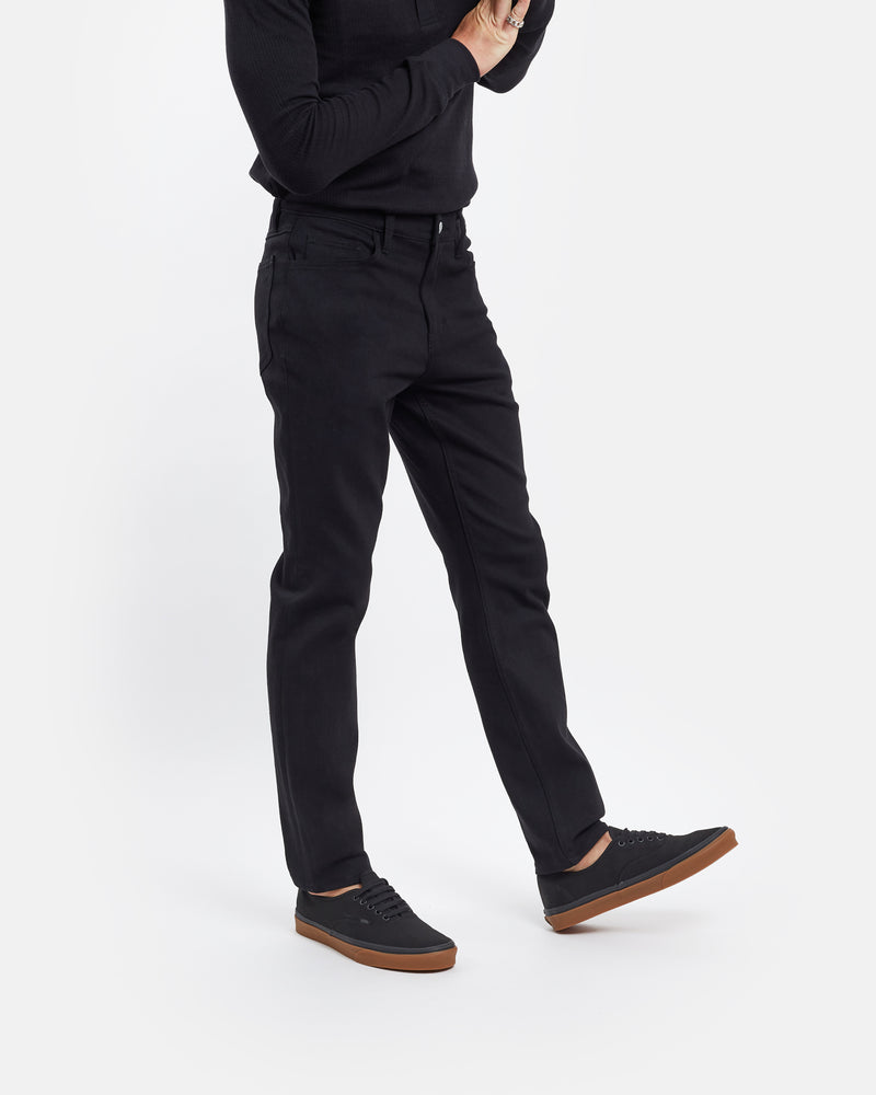 Tapered fit jeans in graphite black